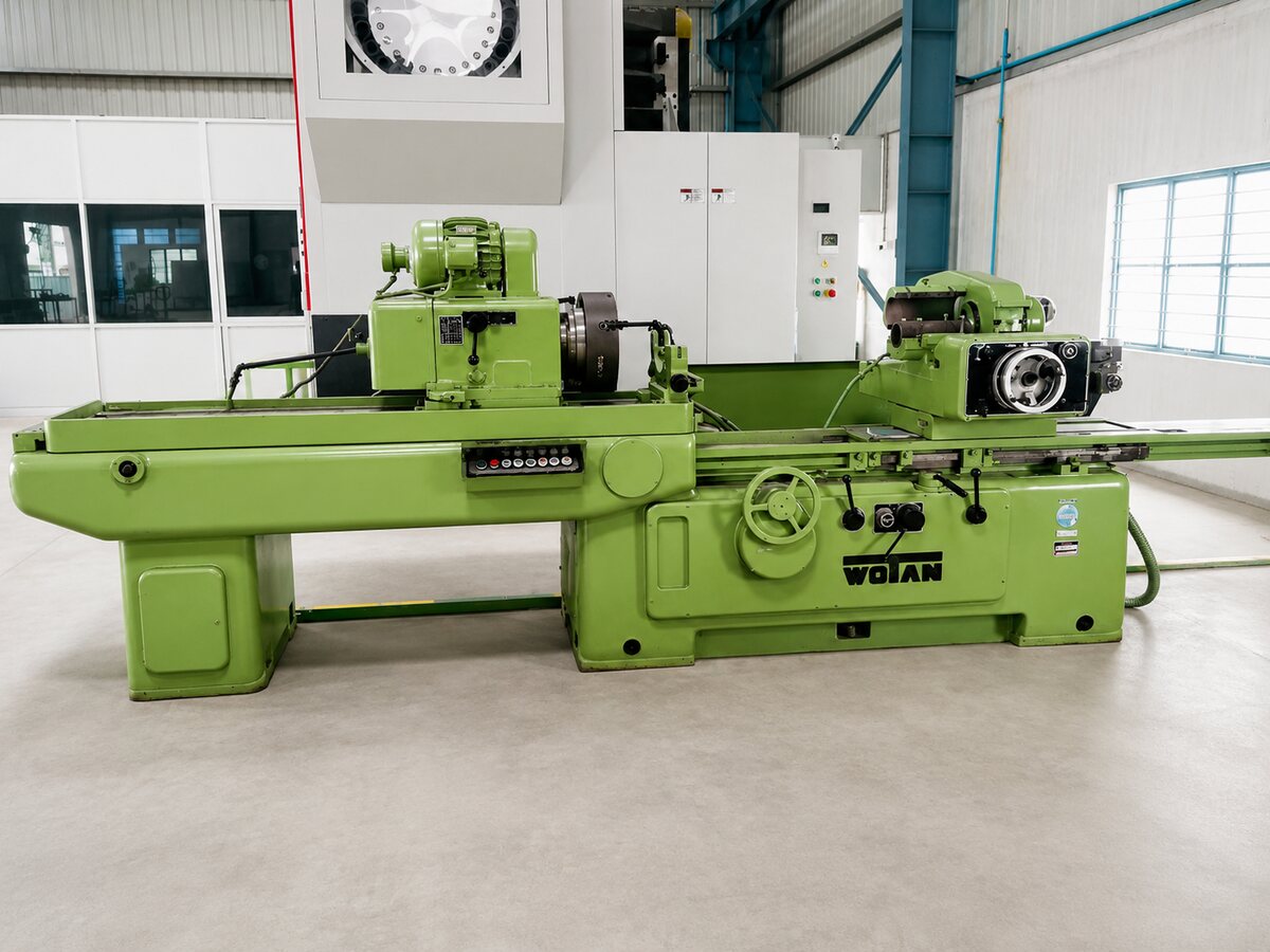 A lathe on the Soudarshini Valve shop floor